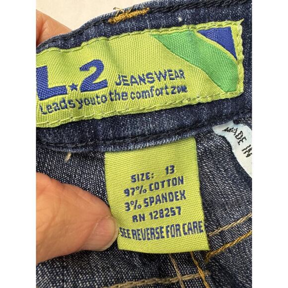 Vintage Y2K L2 Embellished Butterfly Pocket Levi's Butterfly Jeans Size 13 Taper - Picture 5 of 9